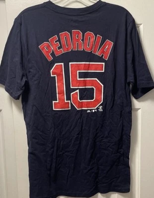 Majestic Boston Red Sox Pedroia Team Jersey Shirt Youth Boys Size XL 18 - Image 1 of 3