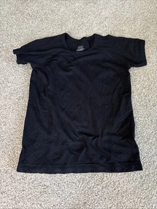 Athleta Girl Power Up Black Short Sleeve Tshirt Girls X-Small 6 XS - Picture 1 of 3