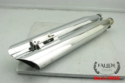 1996 Harley Road King PYTHON SLIP ON Exhaust Muffler Pipe Set CHROME #4086 - Image 1 of 4