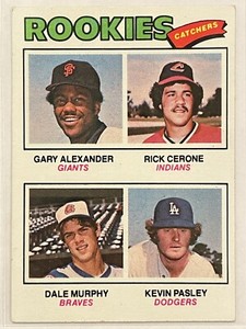 1977 Topps Dale Murphy Rookie RC #476 Rookie Catchers Vintage Baseball Wrinkle