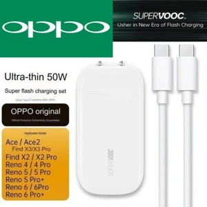 Adaptador Cargador de Alimentación Flash Delgado Original OPPO 50W SuperVOOC GaN ITA5JA + Cable - Imagen 1 de 11