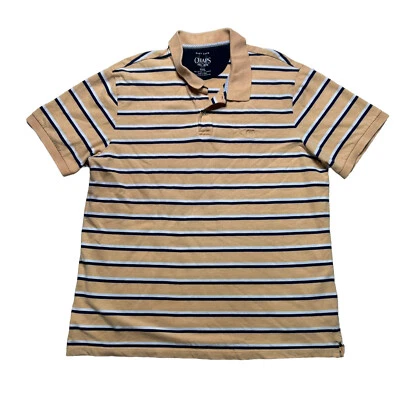 Polo Ralph Lauren Chaps Para Hombres 2XL Fácil Cuidado Naranja Rayas Manga Corta Foto 1 de 4