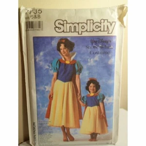 Simplicity Nähmuster 7735 Walt Disneys schneeweißes Kostüm ungeschnitten Mädchen 6 & 8 - Bild 1 von 8
