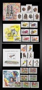 1992 '93 '94 TANZANIA LOT NH COMPLETE TOPICAL ARTS BIKES SPORTS SOCCER FOOTBALL - Picture 1 of 1