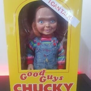 Chucky Doll Talking Child's Play Happy Face 15" Mezco Mega Scale with Sound