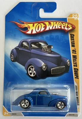 Hot Wheels 2009 New Models  25/42  Custom '41 Willys Coupe Blue (B194) - Image 1 of 3