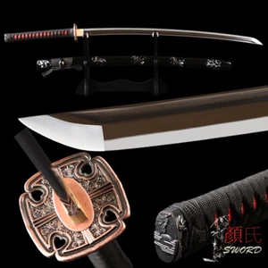 Espada de práctica samurai japonesa de acero al manganeso Hamon hoja afilada real real  - Imagen 1 de 12