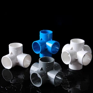 PVC Klebefittings PVC-U 3/4/5/6-Wege Splitter Klebe Rohrverbinder 20mm - 50mm - Picture 1 of 13