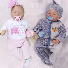Twins Reborn Baby Dolls Vinyl Silicone Realistic Newborn Doll Boy+Girl Xmas Gift