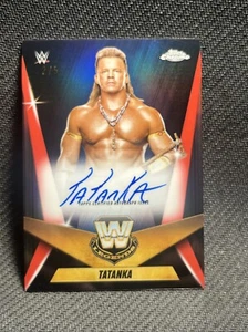 2025 TOPPS CHROME WWE TATANKA LEGENDARY AUTO RED REFRACTOR 2/5 - Picture 1 of 4
