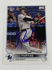 NICK FORTES SIGNED 2022 TOPPS Series One 1 #333 Card MARLINS Autographed Auto