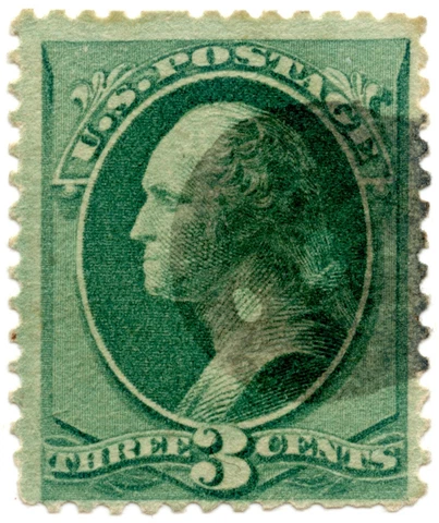 US  Sc 3 Cent RARE over print extra ink impression variety, Washington Cover