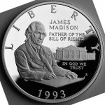 1993 S Bill of Rights Commemorative Silver Proof Half Dollar 50c US Coin Only - Image 1 of 2