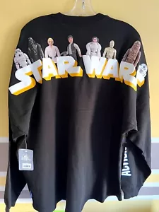 Disney Store Star Wars Vintage Action Figure Spirit Jersey Black Sz S M L XL 2XL - Picture 1 of 12