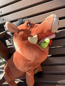 Lion King Pumba 15 inch Plush 1995 large stuffed animal Disney vintage wart hog  - Picture 1 of 4