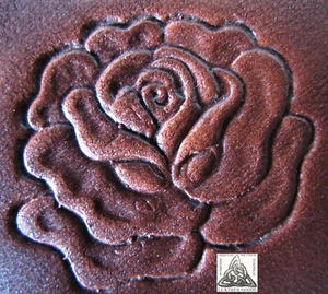 Sello de cuero de 1" flor rosa 8493 discontinuado Craftool Co. EE. UU. 1996 - Imagen 1 de 3