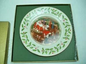 Vintage Lenox 9,5" Weihnachtsteller "Cookies for Santa" Orig Karton - Bild 1 von 7