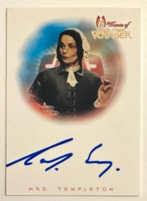 STAR TREK VOYAGER : CAROLYN SEYMOUR as MRS TEMPLETON AUTO CARD RITTENHOUSE A10 - Image 1 of 2