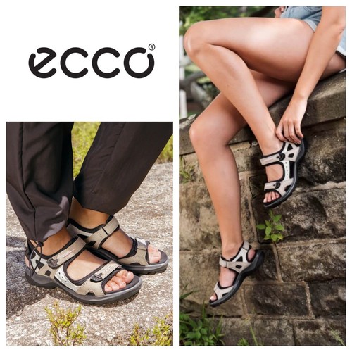 Scarpe sandali sportivi ECCO Yucatan taglia 39 US 8 8 5 pelle marrone chiaro escursionismo outdoor yy