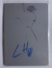 Ian Happ 2015 Leaf Ultimate Draft Big Hitters Black Printing Plate Auto #d 1/1