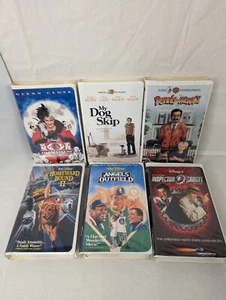 COLLECTION OF 6 VHS TAPES IN CLAMSHELL CASES VARIOUS TITLES READ DESCRIPTION - Picture 1 of 8