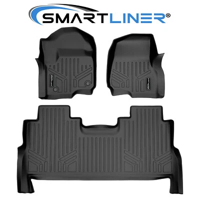 SMARTLINER Custom Fit Floor Mats 2017-2025 Ford F-250 F-350 Super Duty Crew Cab - Imagem 1 de 4