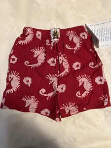 VTG Yo Wear Max Boxxer Kids Unisex Shorts RED Beachwear 100% Cotton USA Medium - Picture 1 of 3