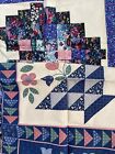 Spring Ind I Love Country 17" Pink Blue plus another Cheater Fabric blue floral