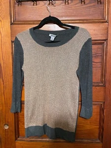 DKNY Women's Sweater, Size Medium, Color Gray Peach Wool Cashmere Blend, Knit - Picture 1 of 11