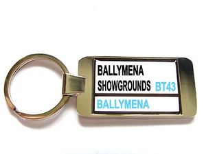 BALLYMENA STREET SIGN KEYRING KEYFOB KEY FOB OR BOTTLE OPENER GIFT - Picture 1 of 3