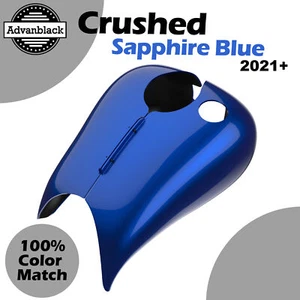 Crushed Sapphire Stretched Tank Cover For 21+ Harley Advanblack Touring - Bild 1 von 7