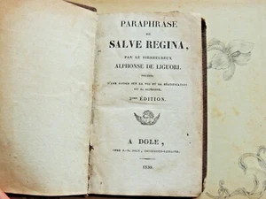 Paraphrase du Salve Regina par Alphonse de Liguori 3e édition 1830 - Bild 1 von 5