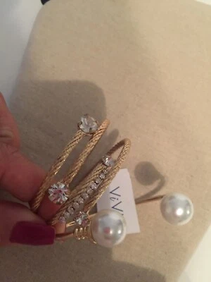 Juego de 3 pulseras de cristal genuino Vivi Foto 1 de 2