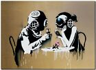 Banksy Street Art Canvas Print Think Tank  8"X 10" Stencil Poster #2