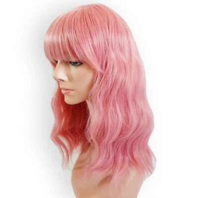Handmade, pink, Kanekalon heat resistant synthetic fibre hair piece / wig Foto 1 de 4