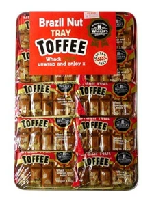 Walker's Nonsuch Brazil Nut Toffee bar 100g x 10 Full Size Slab UK - Picture 1 of 1