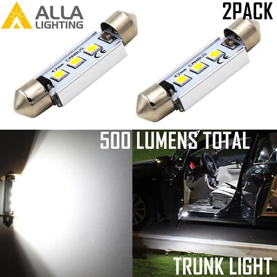 Alla Lighting LED Dome Map Light Bulbs Interior Festoon Lamps White Trunk 211-2 - Image 1 of 4