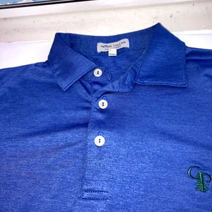 Peter Millar Summer Comfort Golf Polo Blue Mens Sz Small - Picture 1 of 7
