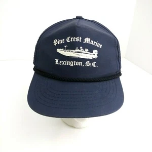 Vintage Pine Crest Marine Hat Lexington South Carolina Cap Navy Blue - Picture 1 of 6