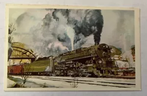 Pittsburgh & Lake Erie Railroad Company Tren Postal Howard Fogg Pintura 1948 - Imagen 1 de 2