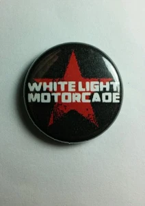 WHITE LIGHT MOTORCADE RED STAR BLACK MUSIC 1" PINBACK BUTTON PIN - Picture 1 of 1