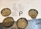 Lot # 315 Vtg Mix Round Fancy Rare Brass Settings Filigree Miriam Haskell & More