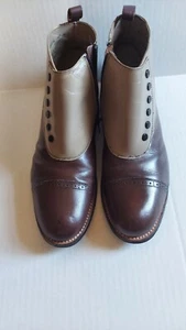 Original Stacy Adams Madison Spat Boot Mens Cap Toe Size 9. - Picture 1 of 11