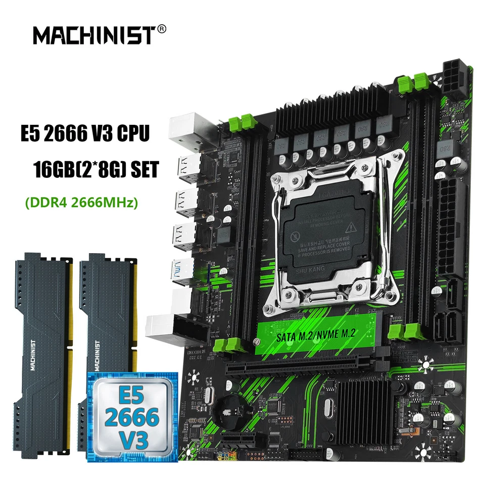 Machinist X99 PR9 LGA 2011-3 DDR4 Intel Xeon E5 V3 V4 MicroATX Motherboard