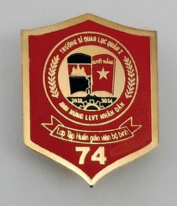 Cambodia Vietnam Joint "Death Road" Army Academy Unit 74 Infantry Training Pin - Picture 1 of 4