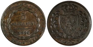 Stati Italiani SARDEGNA Carlo Felice Rame 1826 5 Centesimi XF KM# 127,2 (279) - Foto 1 di 3