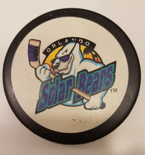 ORLANDO SOLAR BEARS hockey puck vintage IHL echl Trench Vegum