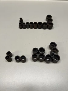 Lot of 26 Vintage Mac Tools 3/8” Drive Impact Sockets 6 Point Metric And SAE #9C - Picture 1 of 14
