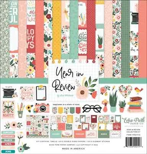 Kit de colección Echo Park 12"x 12" AÑO EN REVISIÓN ~ ¡Hermoso! ¡Envío rápido! - Imagen 1 de 1