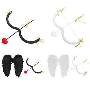 Halloween Cupid Costume Bow Heart Arrow Angel Wing Valentines Day Accessory - Picture 1 of 22
